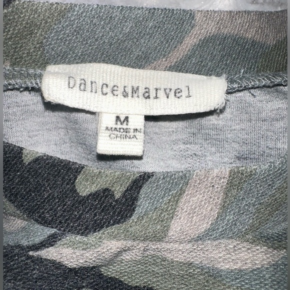 Dance & Marvel Green Camo Ripped Style Crop Top - Picture 6 of 16